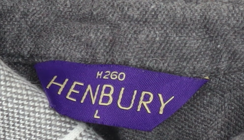 Henbury Men's Grey Polo Shirt, Size L, Casual Wear
