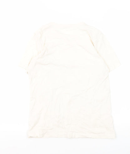 H&M Girls White Graphic T-Shirt, 10-11 Years, Logo Style