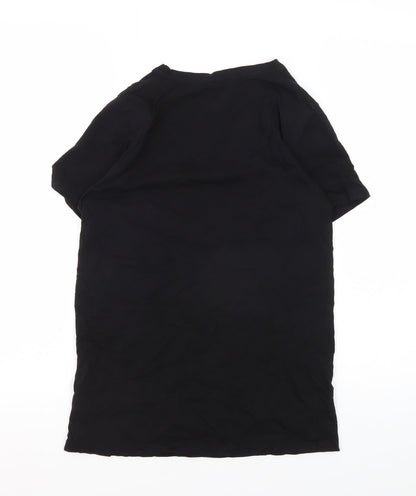 Womens UK Size 8 New Look Black Basic T-Shirt