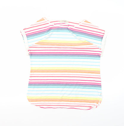 Oasis Women's Multicoloured Striped T-Shirt, Size S