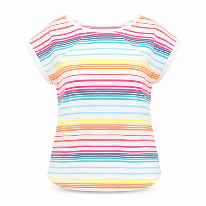 Oasis Women's Multicoloured Striped T-Shirt, Size S