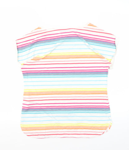 Oasis Women's Multicoloured Striped T-Shirt, Size S