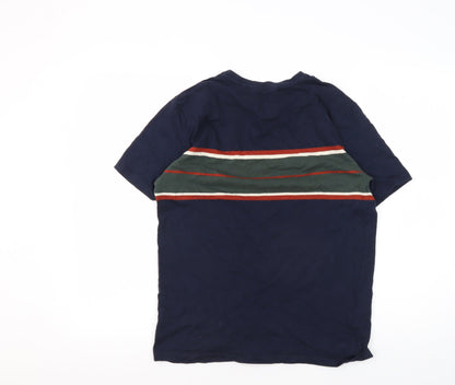 Next Men's Blue Striped Regular Fit T-Shirt, Size S