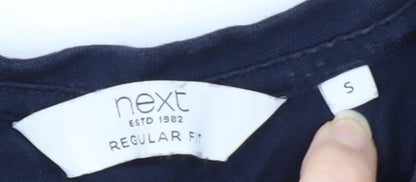 Next Men's Blue Striped Regular Fit T-Shirt, Size S