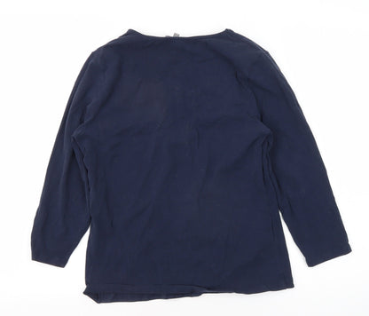 Laura Ashley Women's Blue Long Sleeve T-Shirt UK 12