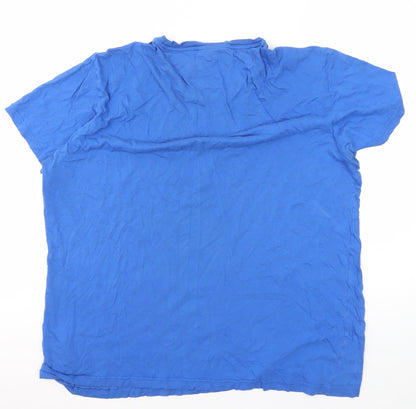 Pierre Cardin Men's Blue Crew Neck T-Shirt 3XL