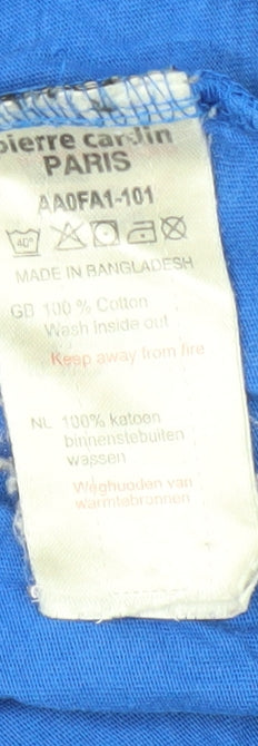 Pierre Cardin Men's Blue Crew Neck T-Shirt 3XL