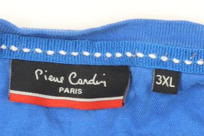 Pierre Cardin Men's Blue Crew Neck T-Shirt 3XL
