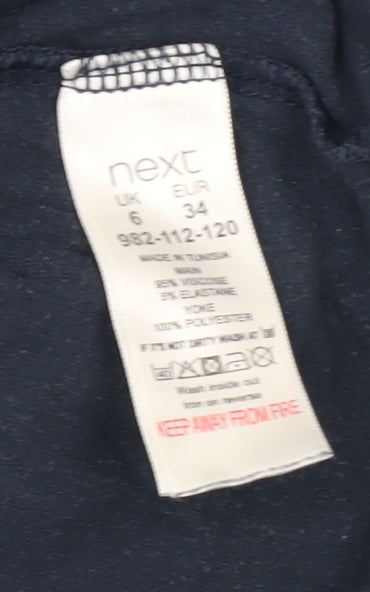 Womens UK Size 6 NEXT Blue Basic T-Shirt