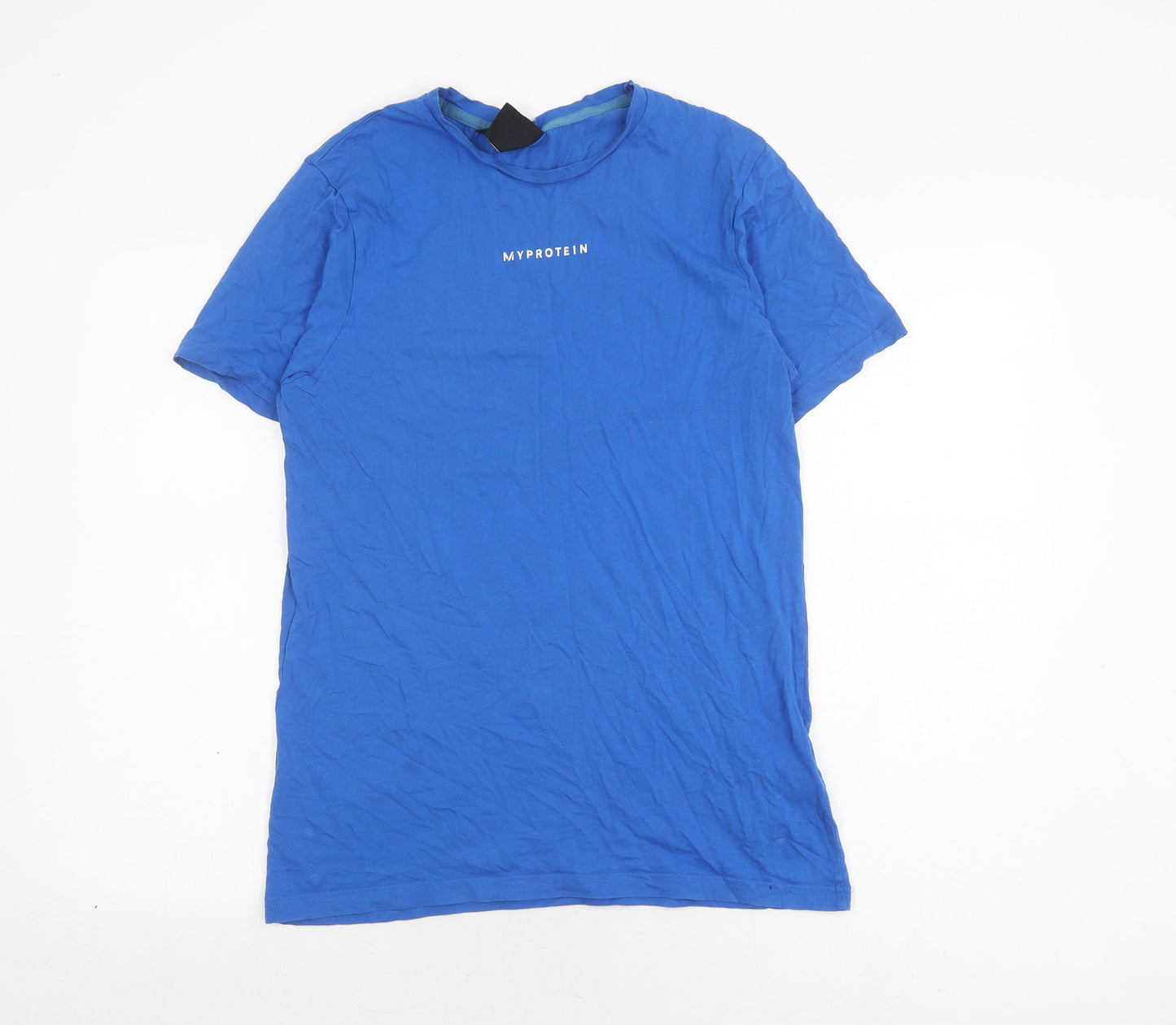 MP Men's Blue Crew Neck T-Shirt, Medium, Cotton Blend