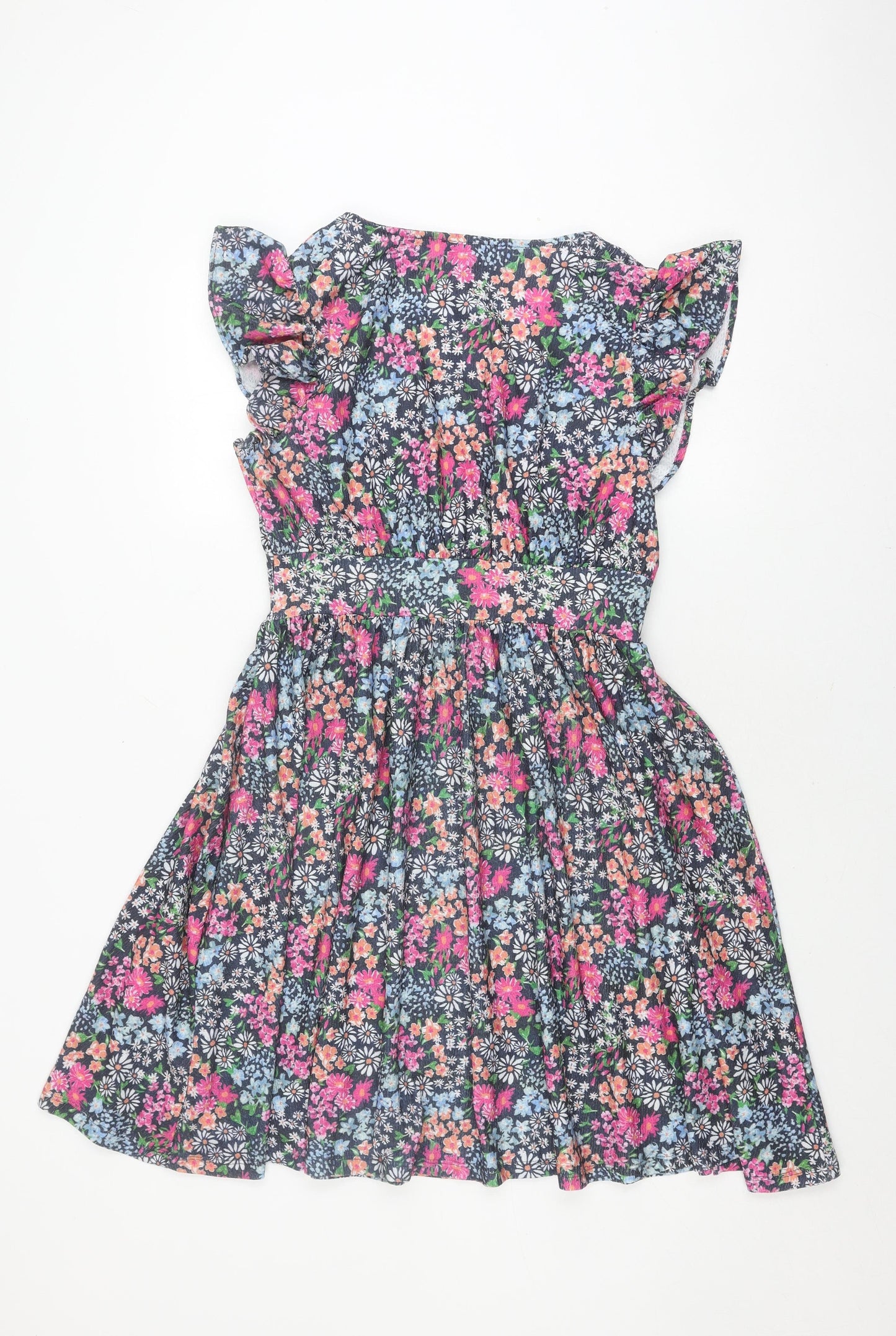 Oasis Women's Floral Dress S Multicoloured V-Neck