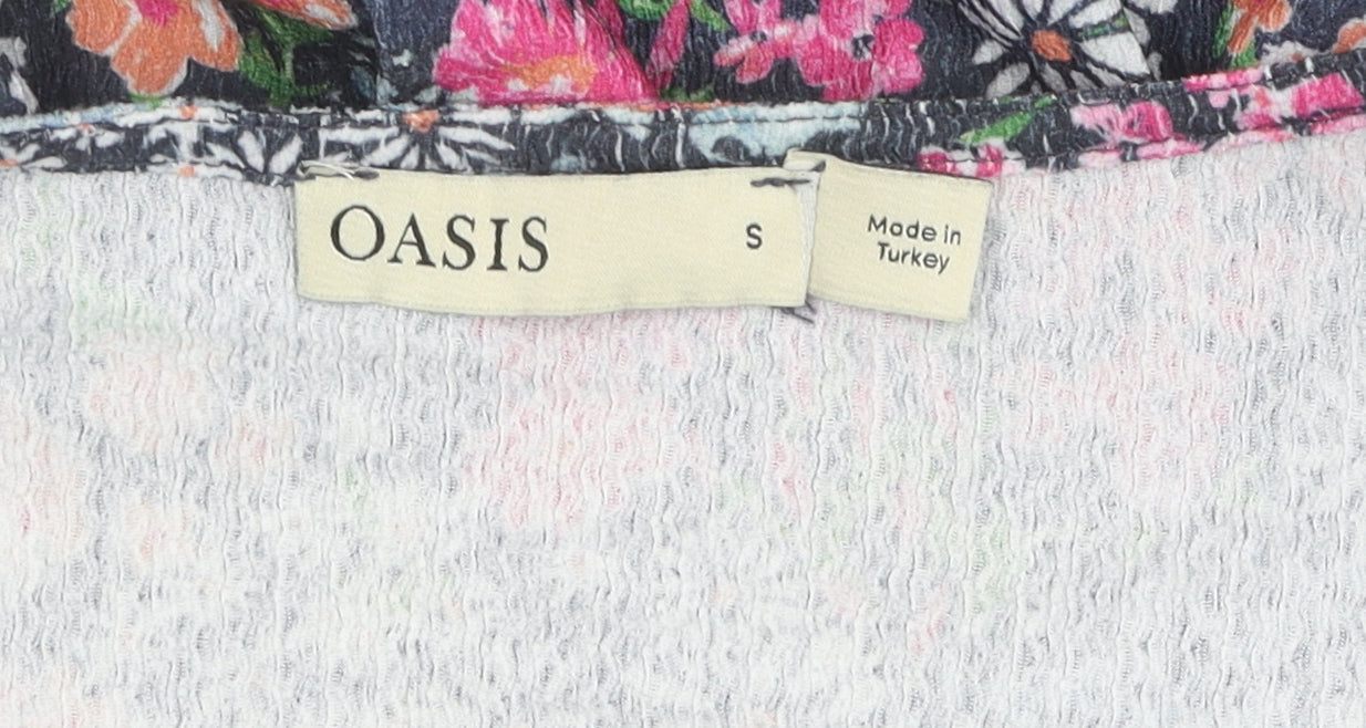 Oasis Women's Floral Dress S Multicoloured V-Neck