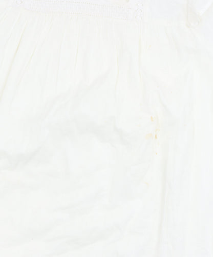 New Look Women's White A-Line Cotton Short Dress