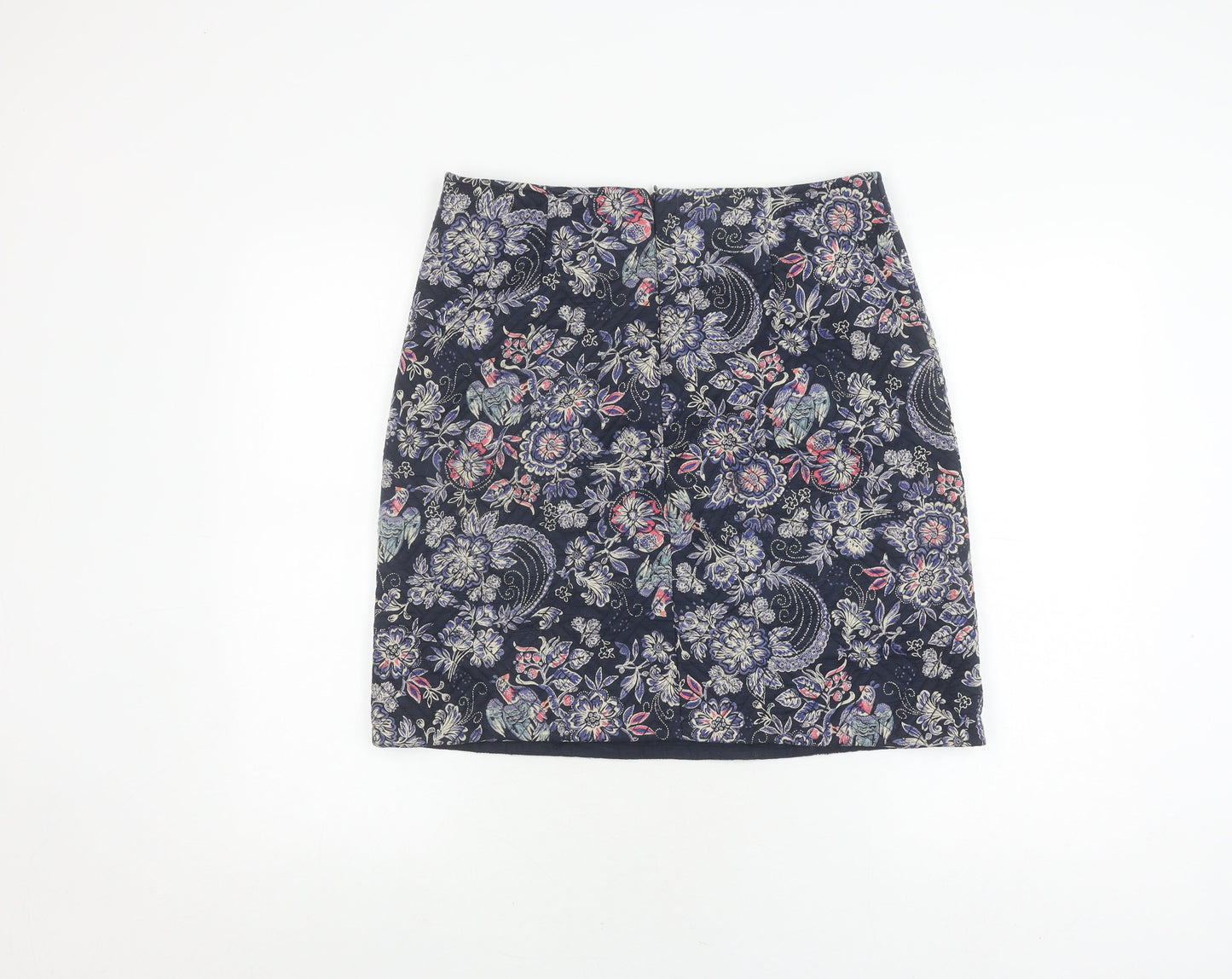 Monsoon Women's Blue Floral Pencil Skirt Size 10