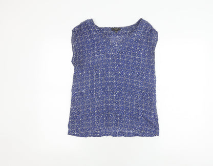 1, 2, 3 Paris Women's Blue Floral Blouse Size 10