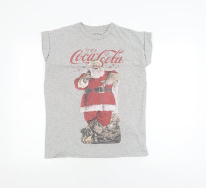 Unisex Adults UK Size R Coca-Cola Grey  T-Shirt