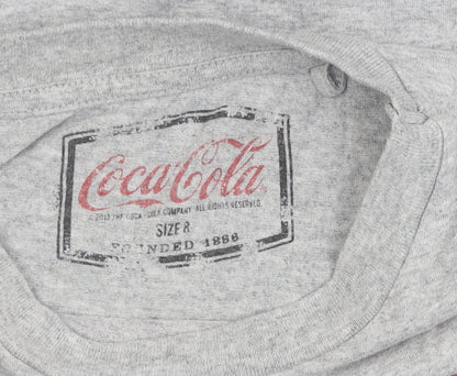 Unisex Adults UK Size R Coca-Cola Grey  T-Shirt