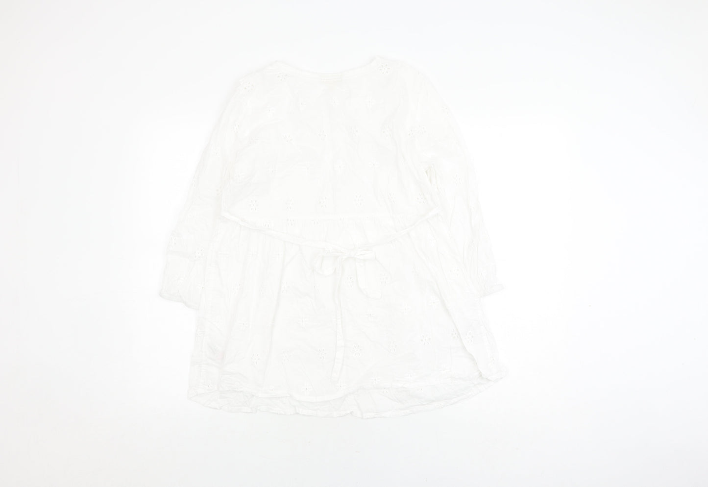 Womens UK Size S JoJo Maman Bébé White Tunic Blouse