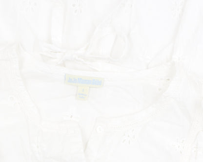 Womens UK Size S JoJo Maman Bébé White Tunic Blouse