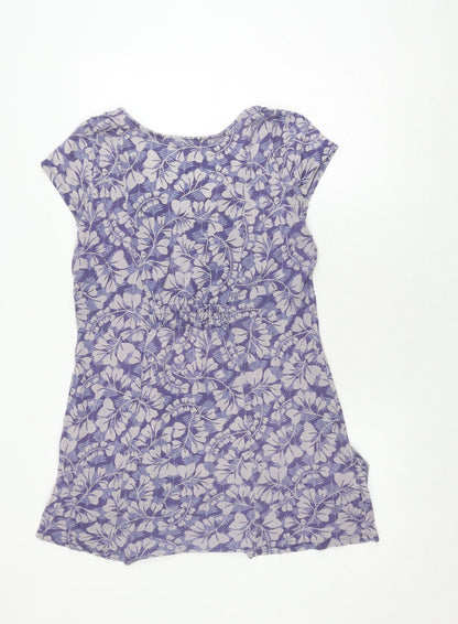 White Stuff Women's Purple Floral Shift Dress Size 14
