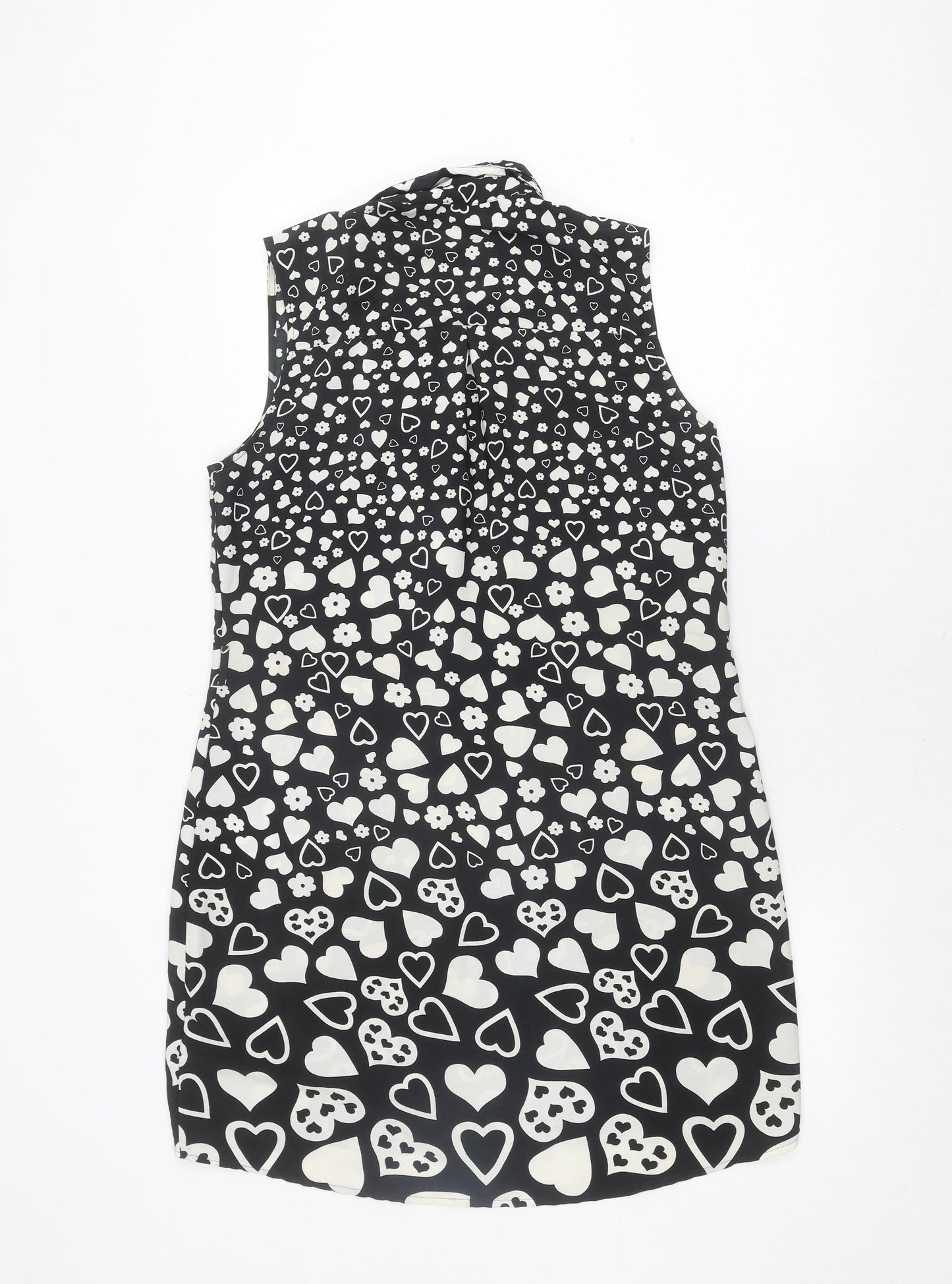 Red Herring Women's Black Heart Print Sleeveless Top