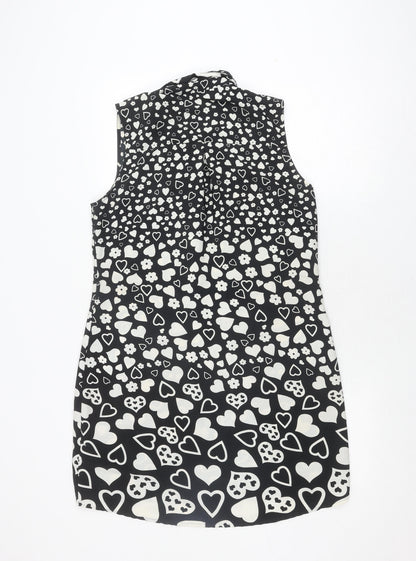 Red Herring Women's Black Heart Print Sleeveless Top