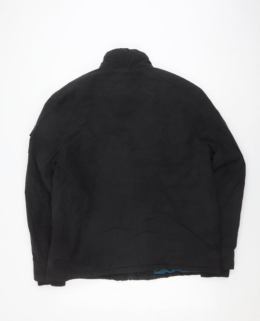 Mens UK Size L Dissident Black Bomber Jacket