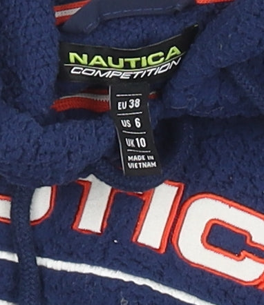 Nautica Kids Blue Fleece Logo Hoodie Jacket, Size 10