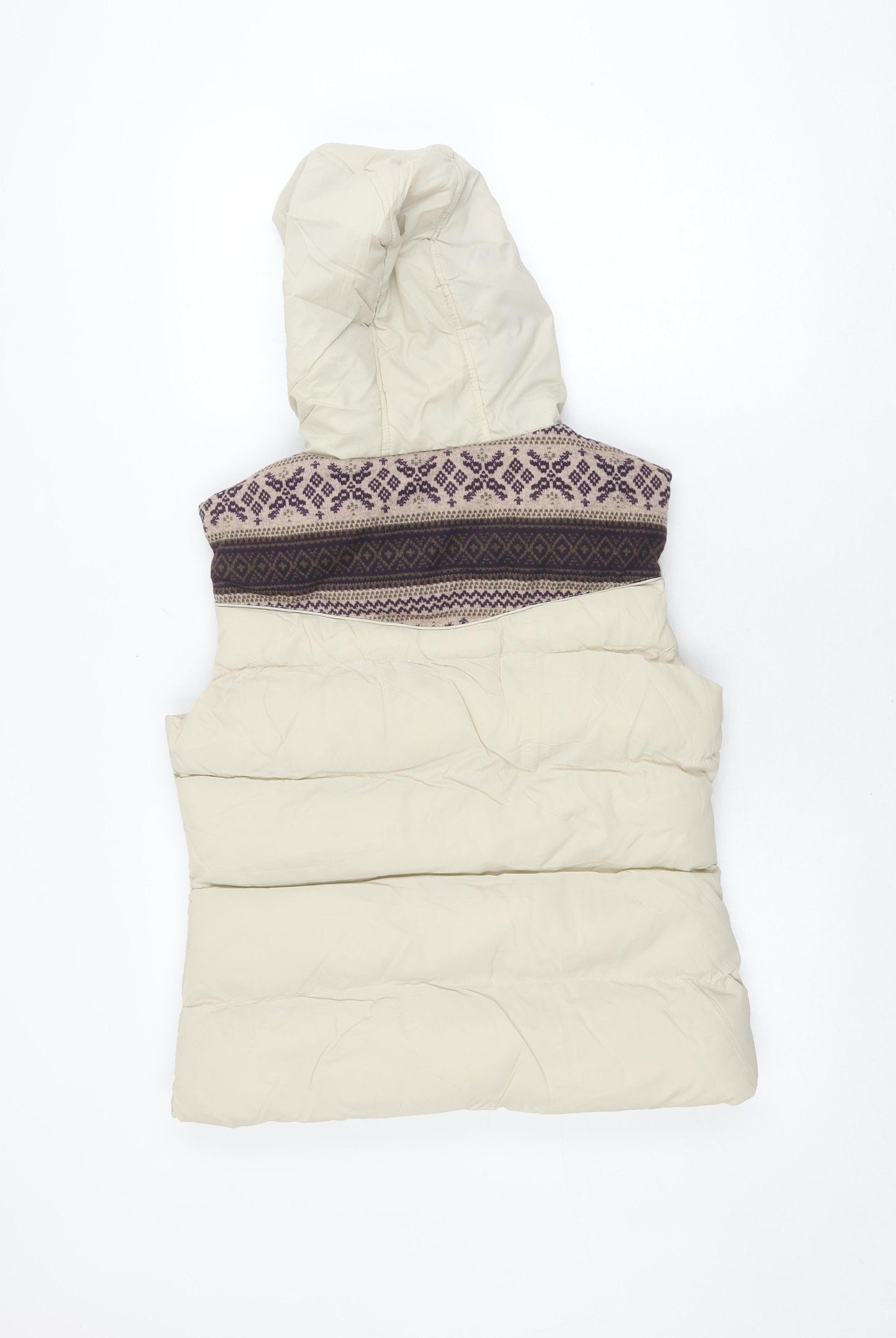 Ribbon Women's Beige Duffle Coat Size 12 Hooded Retro Toggle