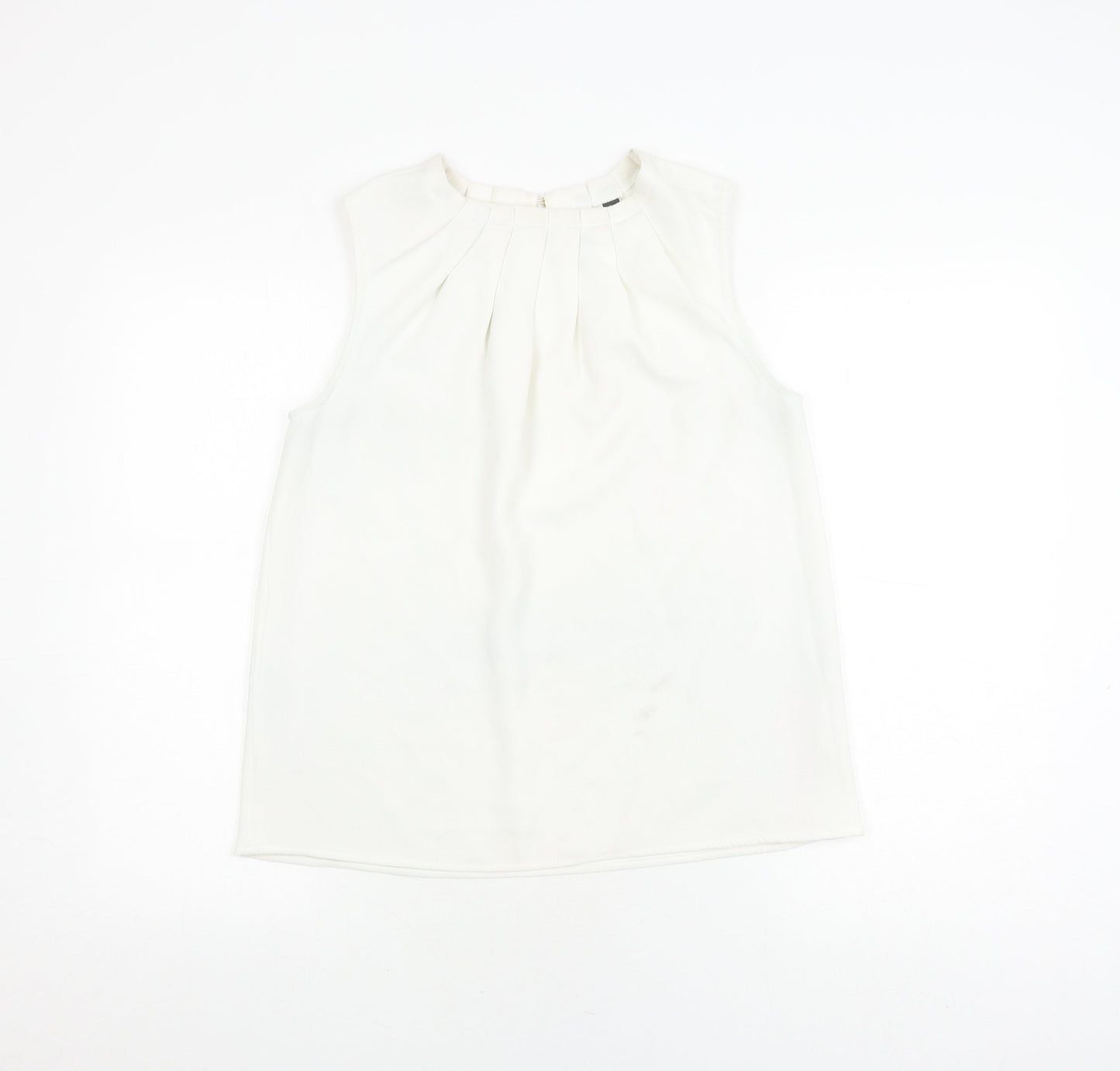 Womens UK Size 14 Mango White Basic Blouse