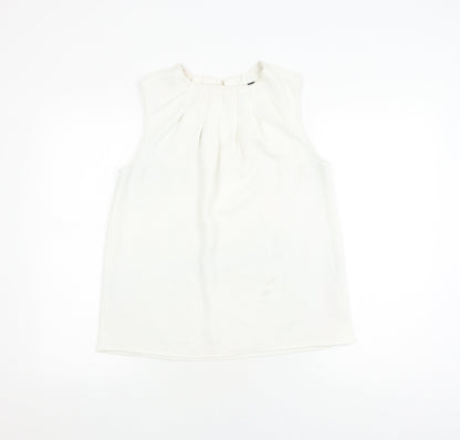 Womens UK Size 14 Mango White Basic Blouse