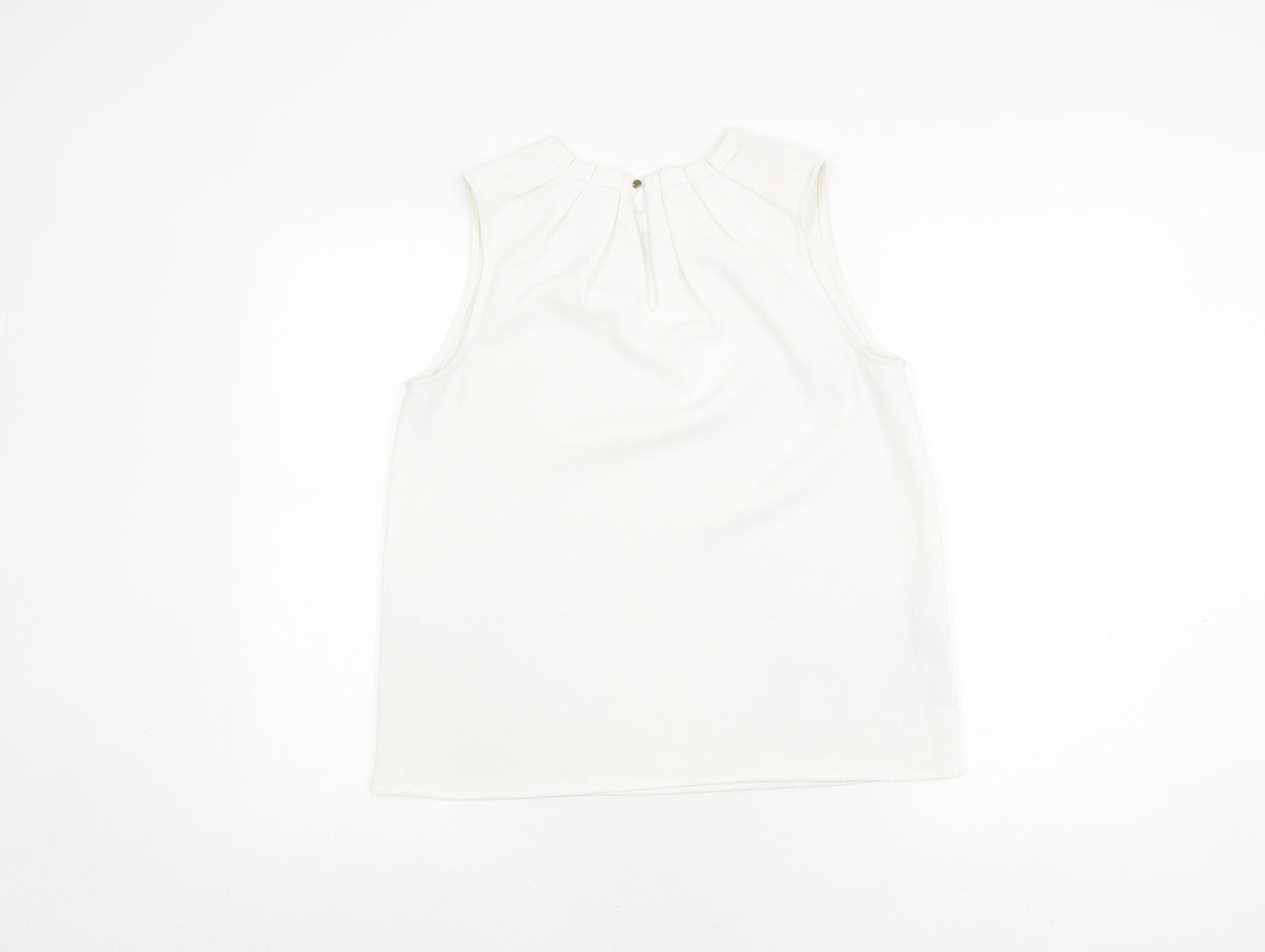Womens UK Size 14 Mango White Basic Blouse