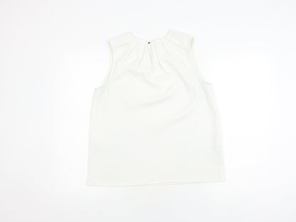 Womens UK Size 14 Mango White Basic Blouse