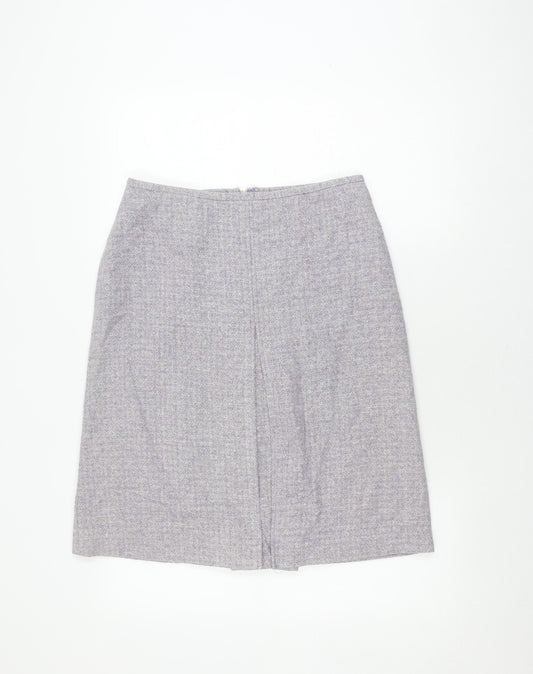 Oasis Women's Purple Short Geometric Pencil Skirt