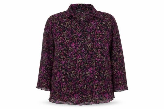 BHS Women's Multicoloured Floral Button-Up Shirt Size 18