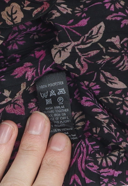 BHS Women's Multicoloured Floral Button-Up Shirt Size 18