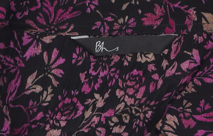 BHS Women's Multicoloured Floral Button-Up Shirt Size 18
