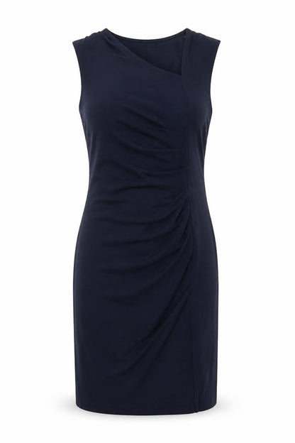 H&M Women's Blue Sheath Dress, Size 12, Sleeveless Elegant