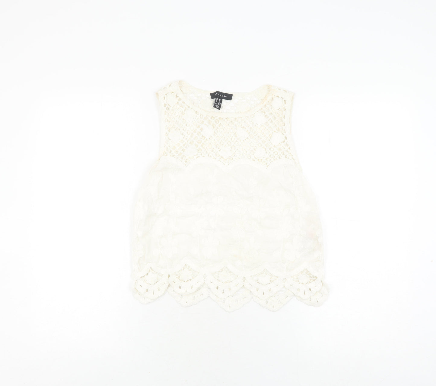 Womens UK Size XS New Look White Camisole Blouse