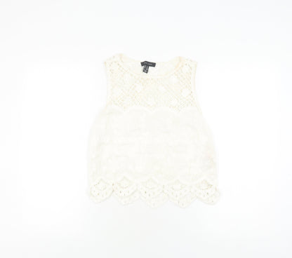 Womens UK Size XS New Look White Camisole Blouse