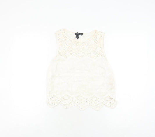 Womens UK Size XS New Look White Camisole Blouse