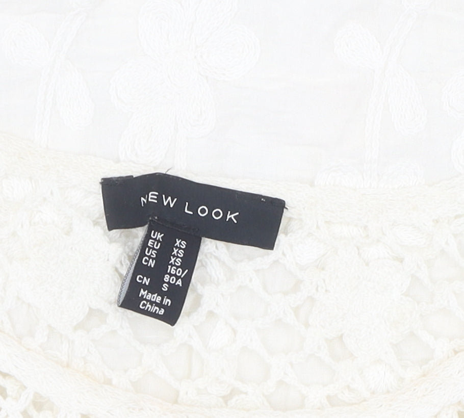 Womens UK Size XS New Look White Camisole Blouse