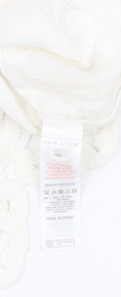 Womens UK Size XS New Look White Camisole Blouse
