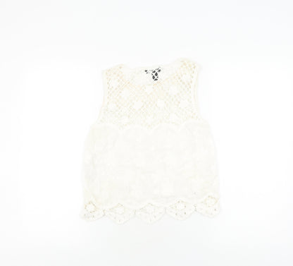 Womens UK Size XS New Look White Camisole Blouse