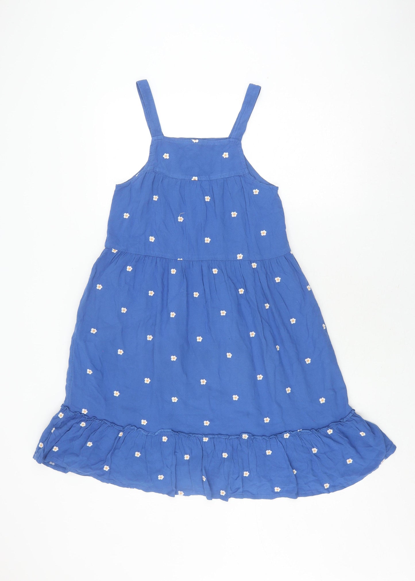 Fat Face Girls Blue Floral A-Line Dress, Size 4 Years