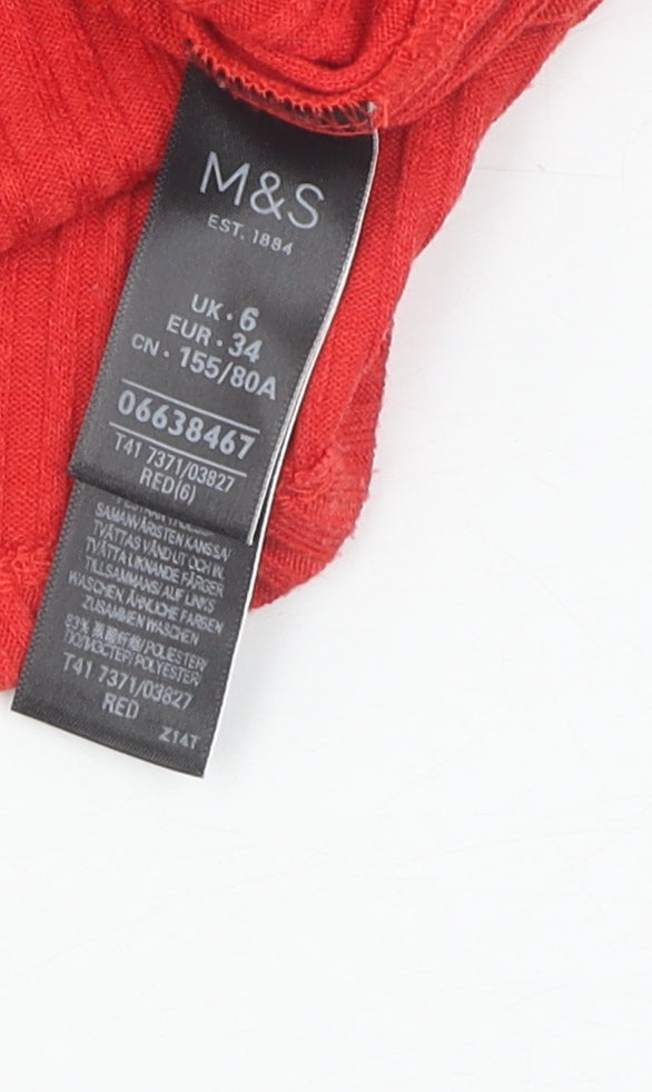 Womens UK Size 6 Marks and Spencer Red  Tank