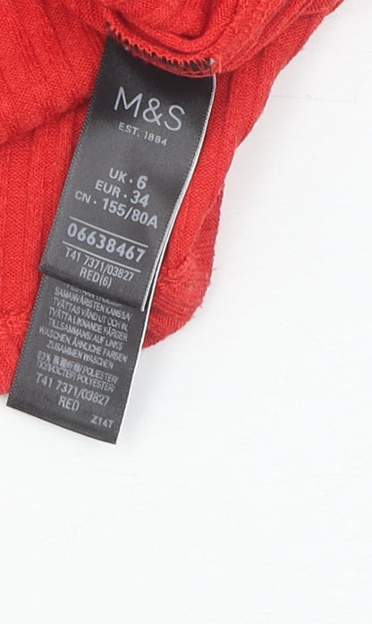 Womens UK Size 6 Marks and Spencer Red  Tank