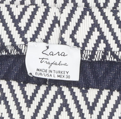 Womens UK Size L Zara A-Line Tweed Skirt