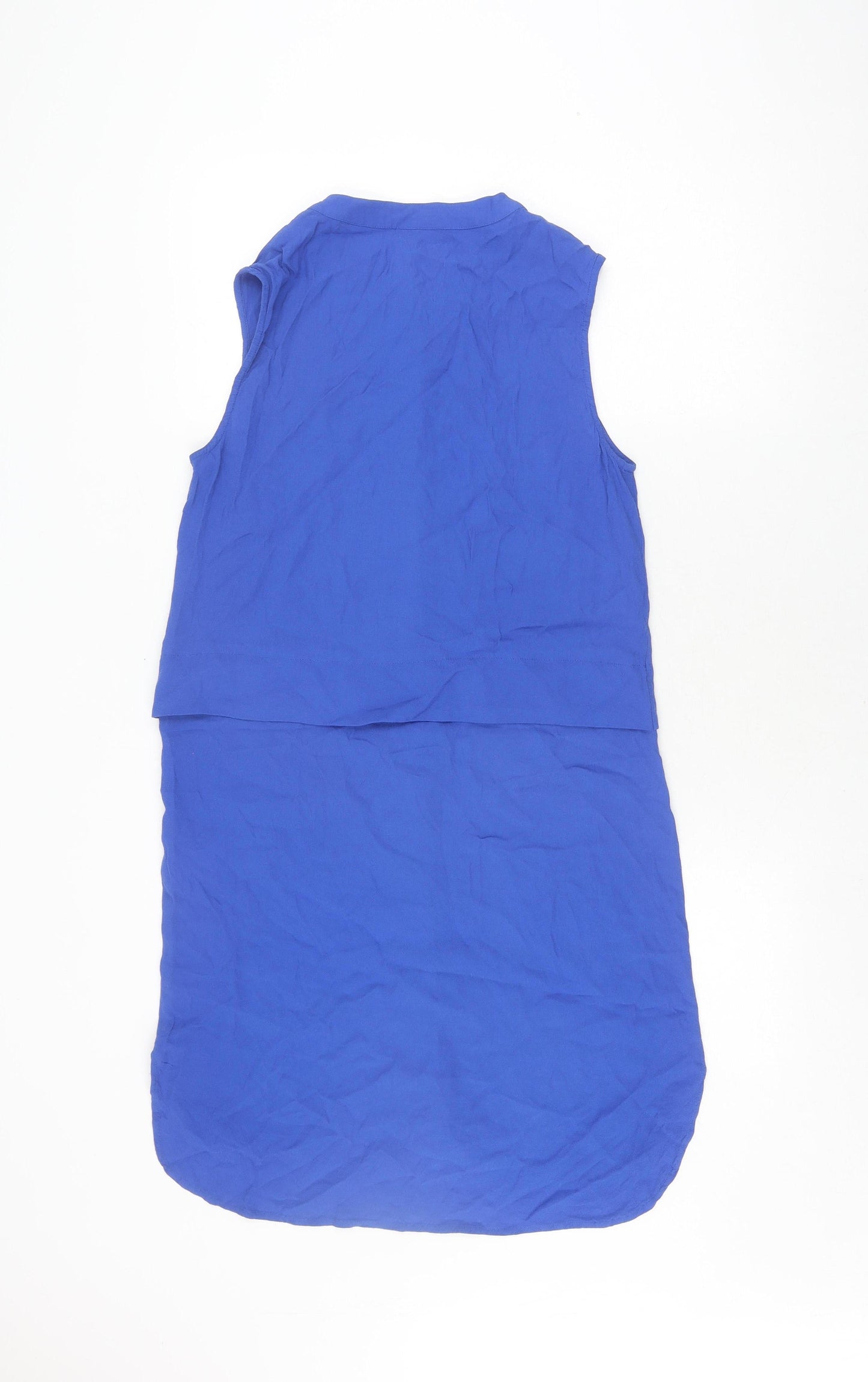Warehouse Women's Blue Sleeveless Shift Dress Size 12