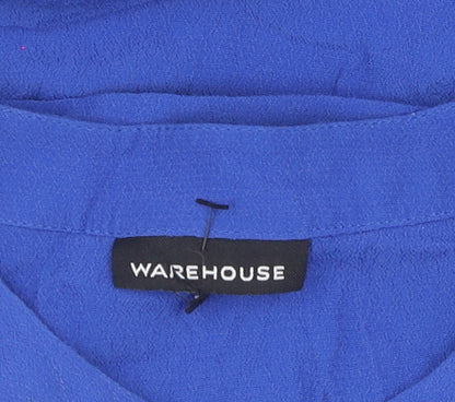 Warehouse Women's Blue Sleeveless Shift Dress Size 12